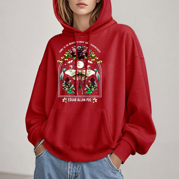 There Is No Beauty Without Some Strangeness Fleece Lined Hoodie