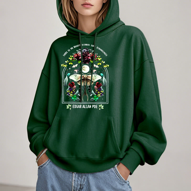 There Is No Beauty Without Some Strangeness Fleece Lined Hoodie