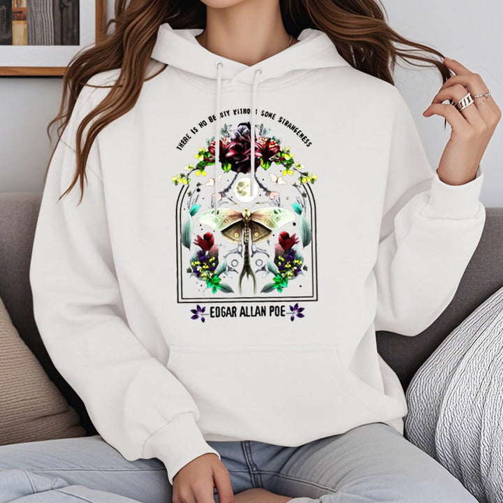 There Is No Beauty Without Some Strangeness Fleece Lined Hoodie