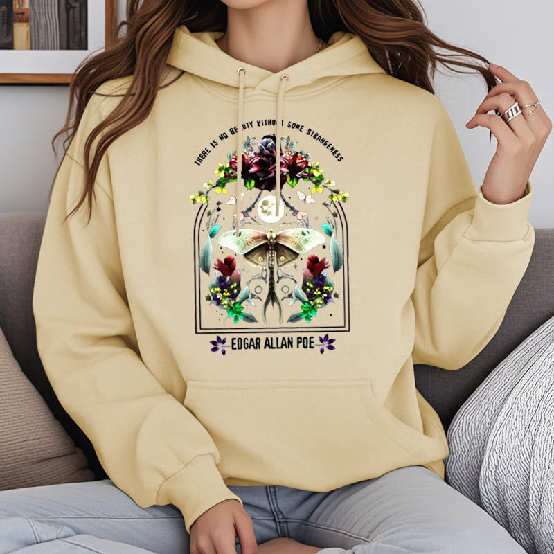 There Is No Beauty Without Some Strangeness Fleece Lined Hoodie