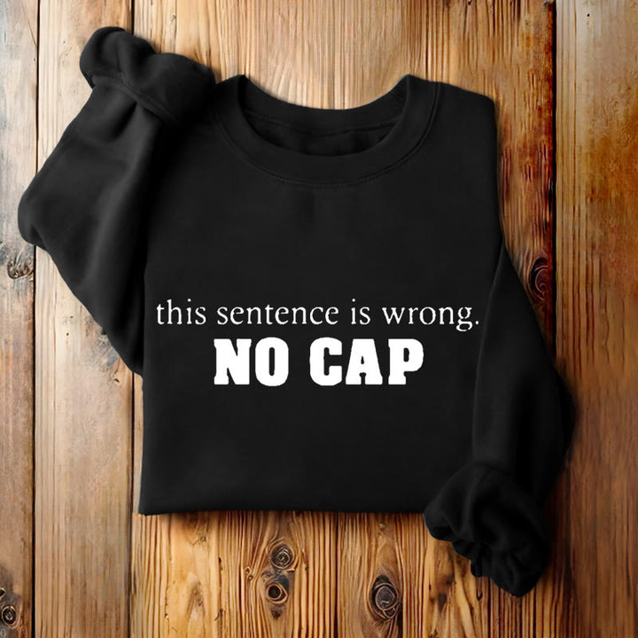 NO CAP Solid Color Womens Crewneck Sweatshirt Pullover