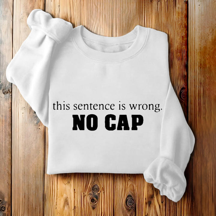 NO CAP Solid Color Womens Crewneck Sweatshirt Pullover