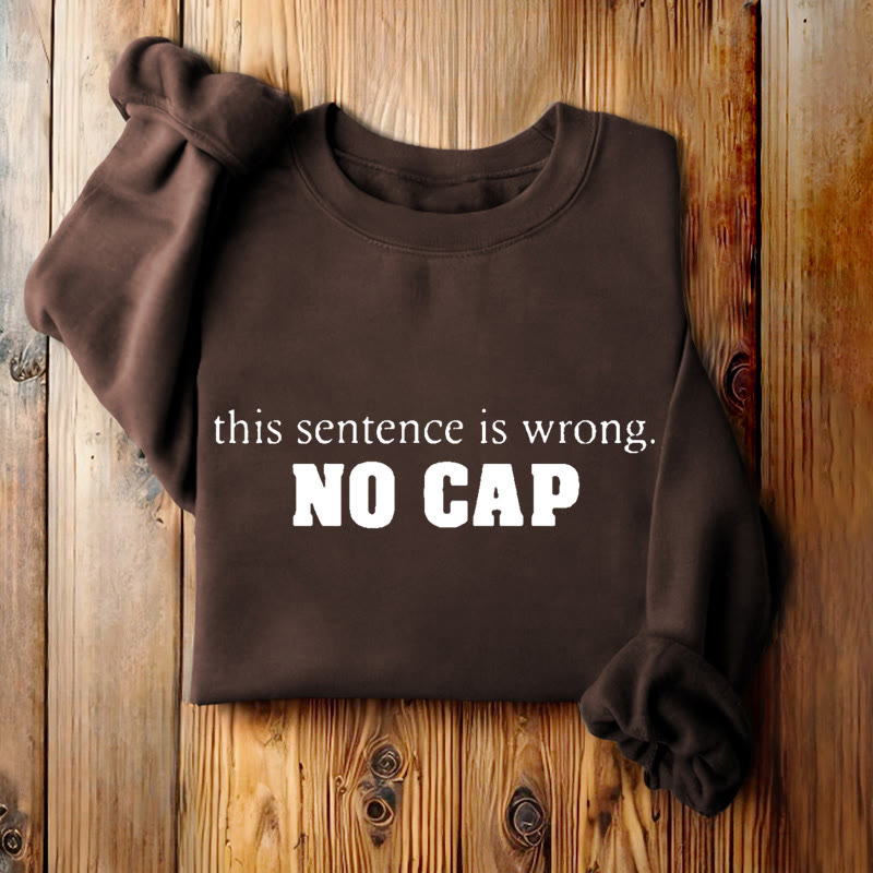 NO CAP Solid Color Womens Crewneck Sweatshirt Pullover