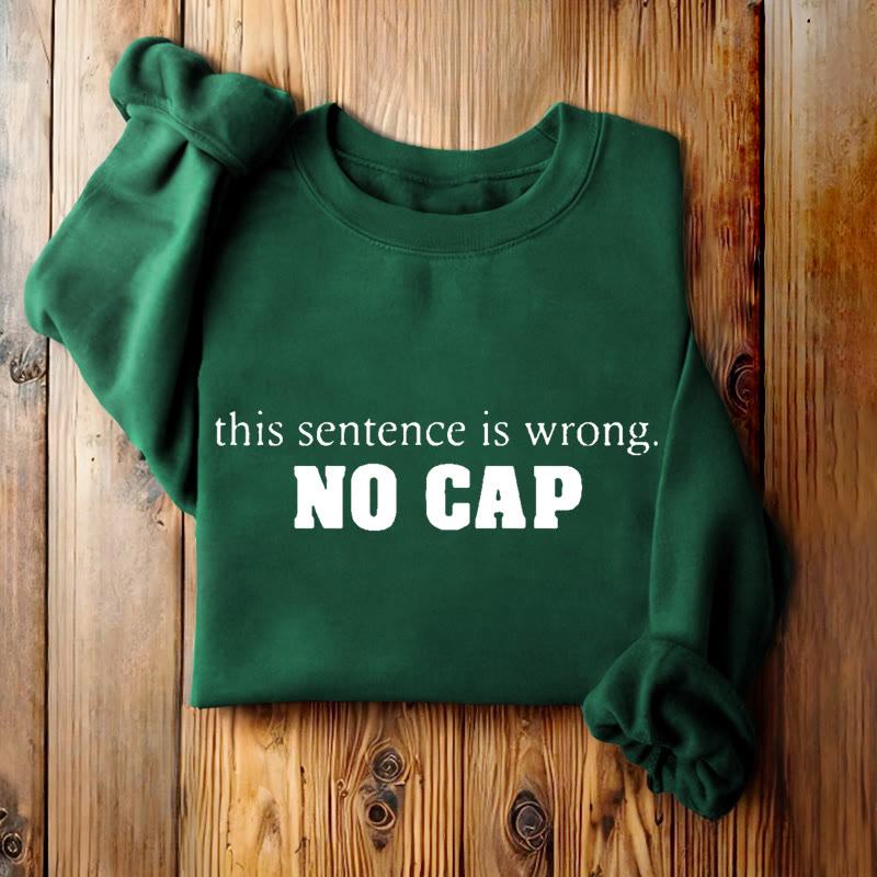 NO CAP Solid Color Womens Crewneck Sweatshirt Pullover