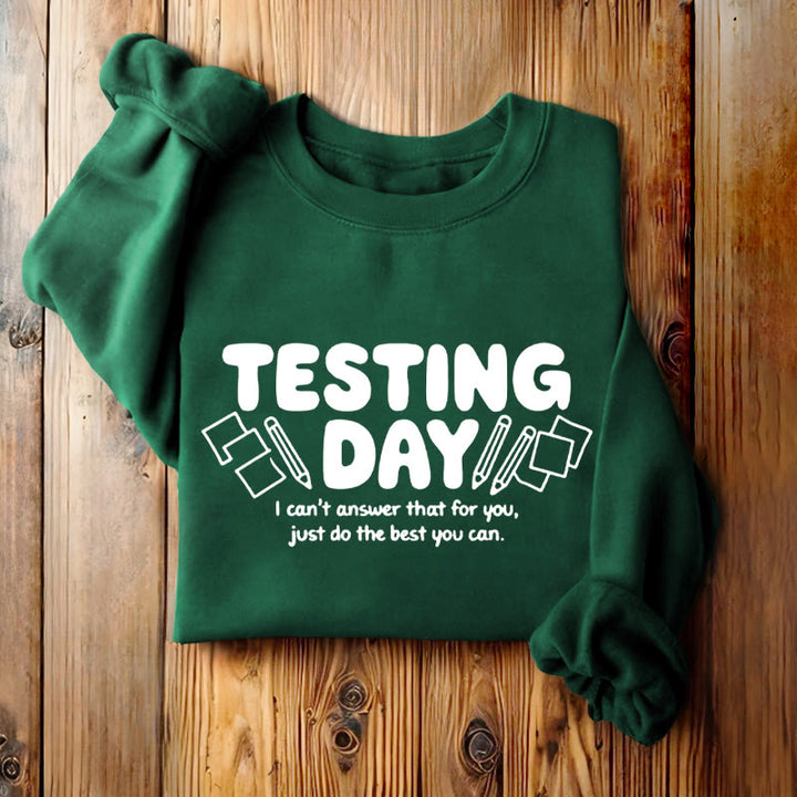 TESTING DAY Womens Crewneck Sweatshirt Pullover