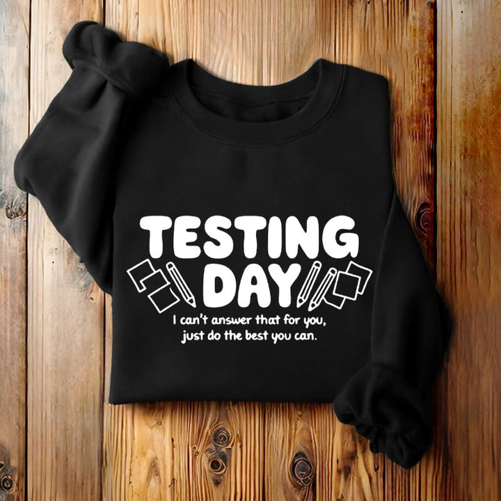 TESTING DAY Womens Crewneck Sweatshirt Pullover