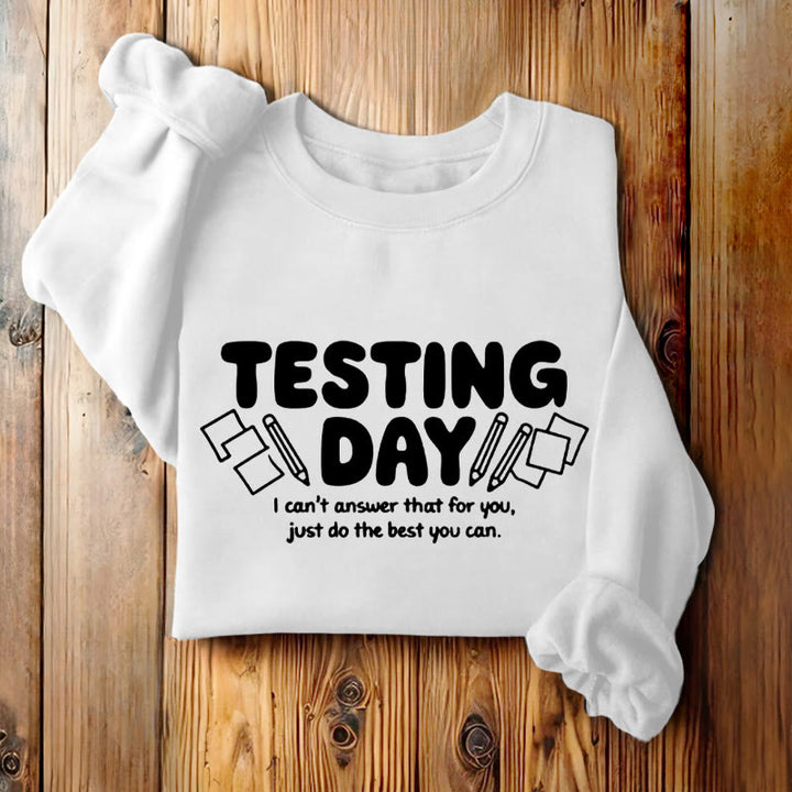 TESTING DAY Womens Crewneck Sweatshirt Pullover