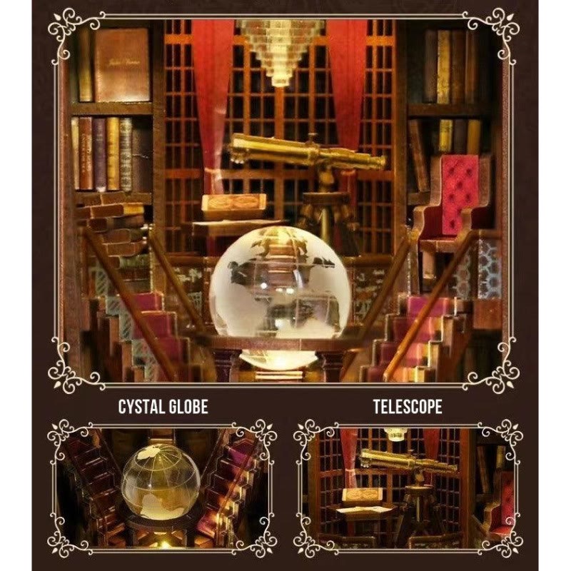 Jay Walker Private Library DIY Book Nook Miniature Kit 3D Wooden Puzzle