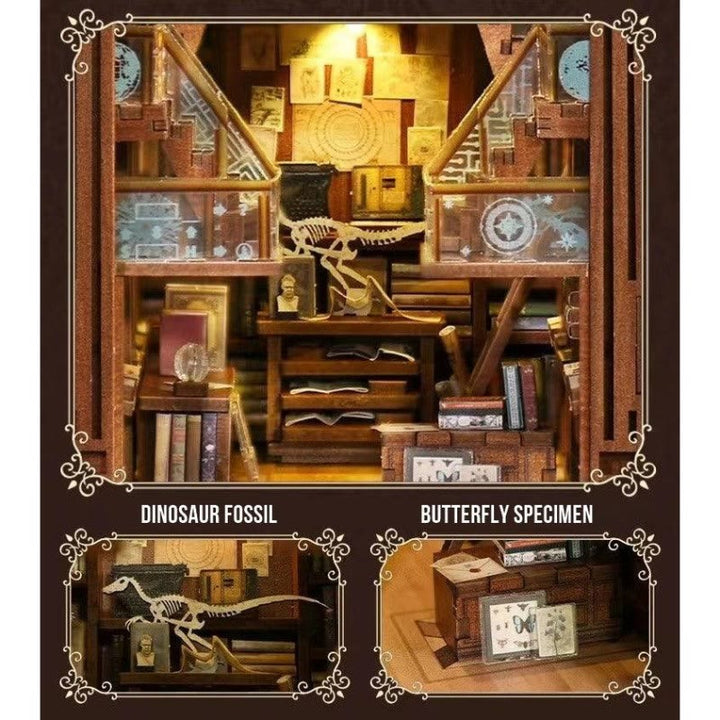 Jay Walker Private Library DIY Book Nook Miniature Kit 3D Wooden Puzzle