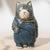 Cute Cats Carved Wooden Sculpture Desktop Deocr For Gift