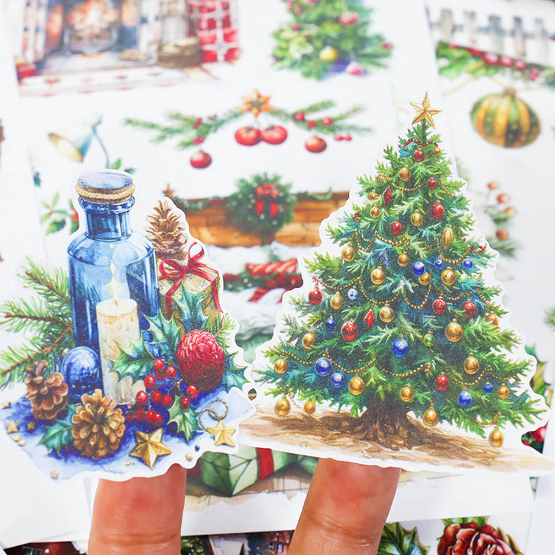 Warm Christmas Greeting Series Sticker Book For Journal Decor