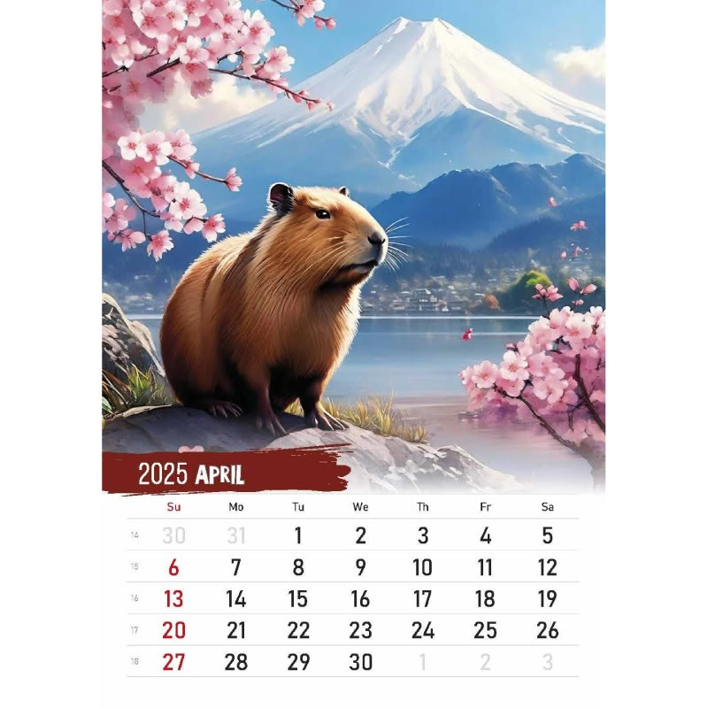 2025 Journey Of The Capybara 12 Months Calendars New Year Gift