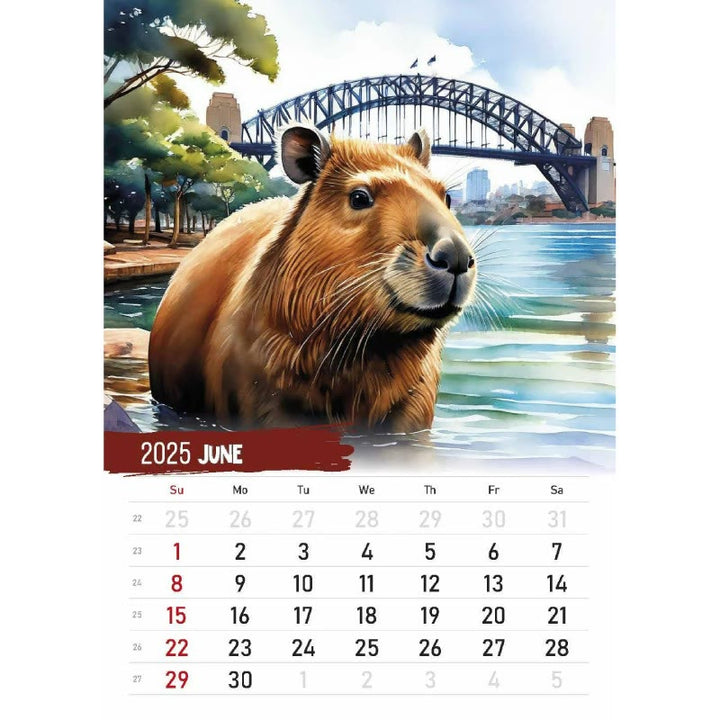 2025 Journey Of The Capybara 12 Months Calendars New Year Gift