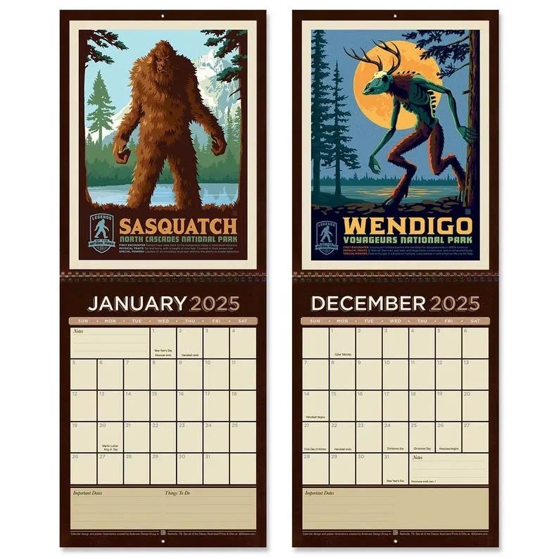 2025 Legends Of The National Park 12 Months Calendars New Year Gift