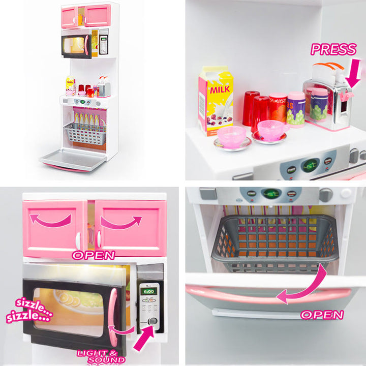 Miniatures Modern Kitchen Set Artificial Playing Toys Set For Kids