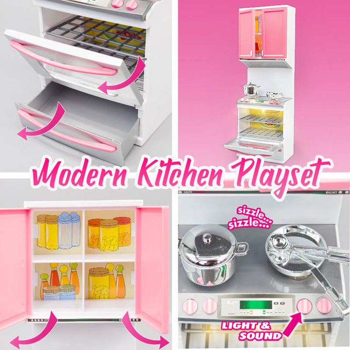 Miniatures Modern Kitchen Set Artificial Playing Toys Set For Kids