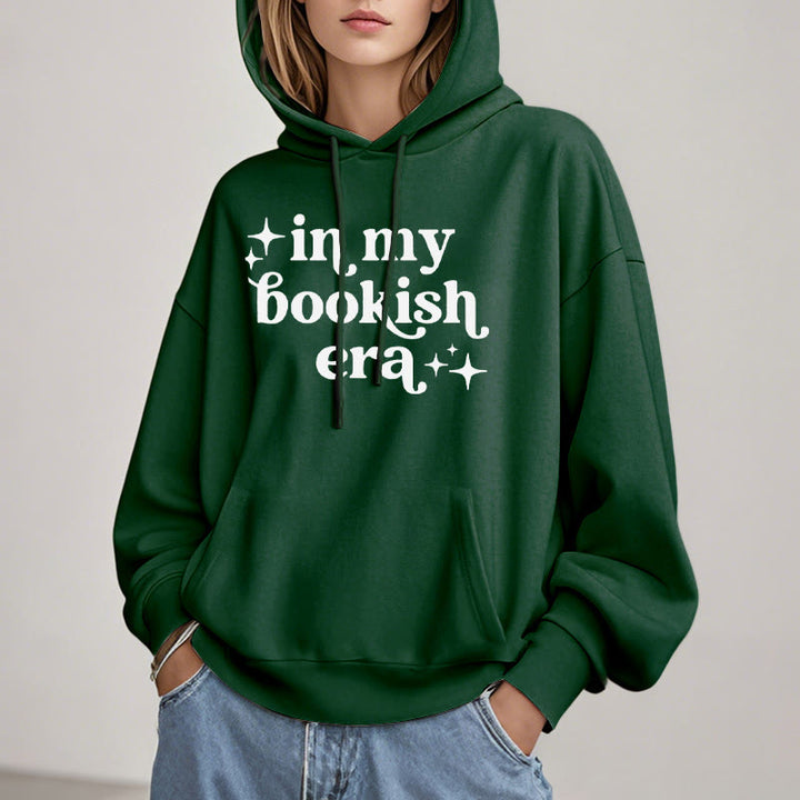 In My Bookish Era Fleece Lined Hoodie Long Sleeves Hoodie