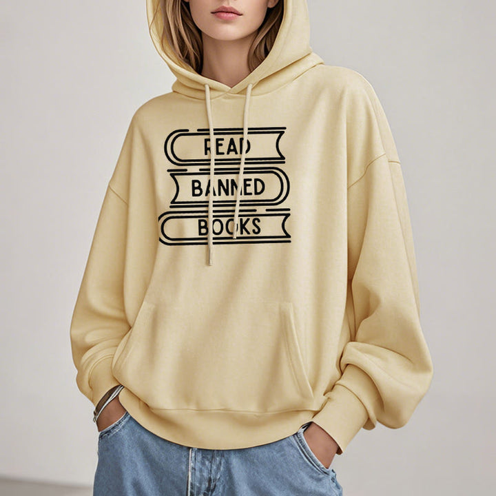 Read Banned Books Fleece Lined Hoodie Long Sleeves Hoodie