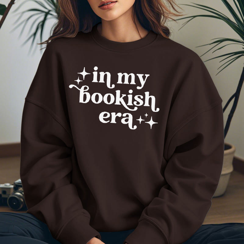 IN MY BOOK ERA Solid Color Womens Crewneck Sweatshirt Pullover