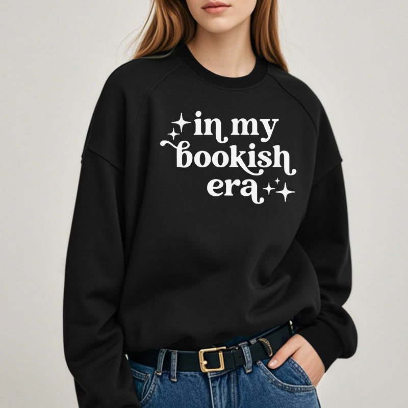 IN MY BOOK ERA Solid Color Womens Crewneck Sweatshirt Pullover