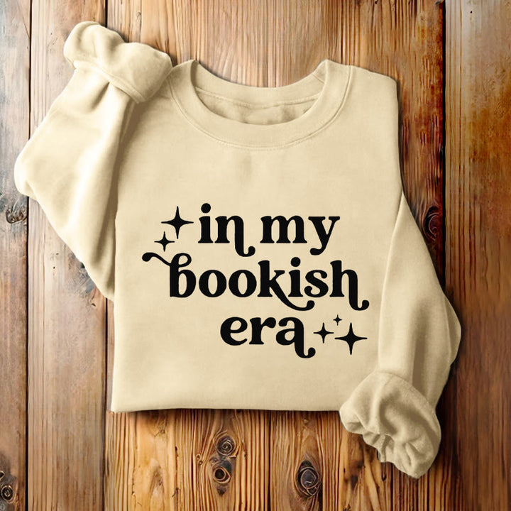 IN MY BOOK ERA Solid Color Womens Crewneck Sweatshirt Pullover