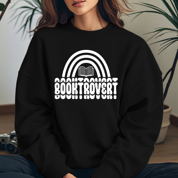 BOOKTROVERT Bookish Womens Crewneck Sweatshirt Pullover