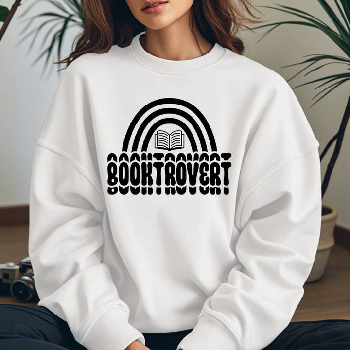 BOOKTROVERT Bookish Womens Crewneck Sweatshirt Pullover