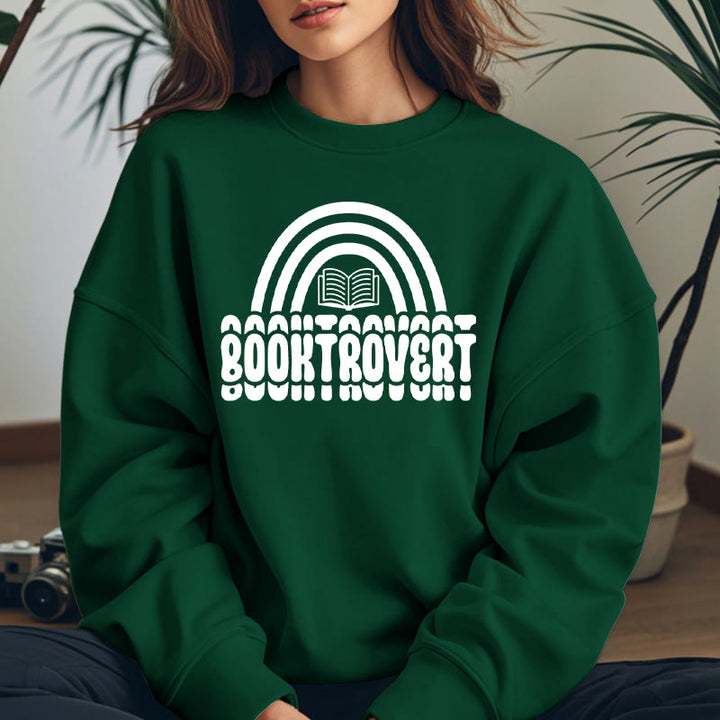 BOOKTROVERT Bookish Womens Crewneck Sweatshirt Pullover