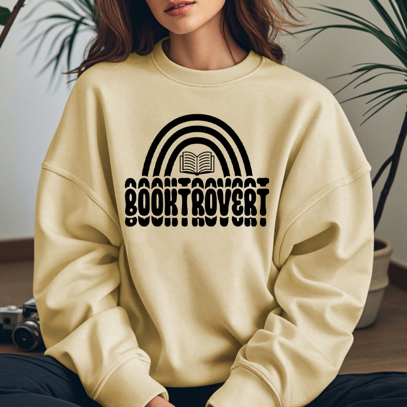 BOOKTROVERT Bookish Womens Crewneck Sweatshirt Pullover