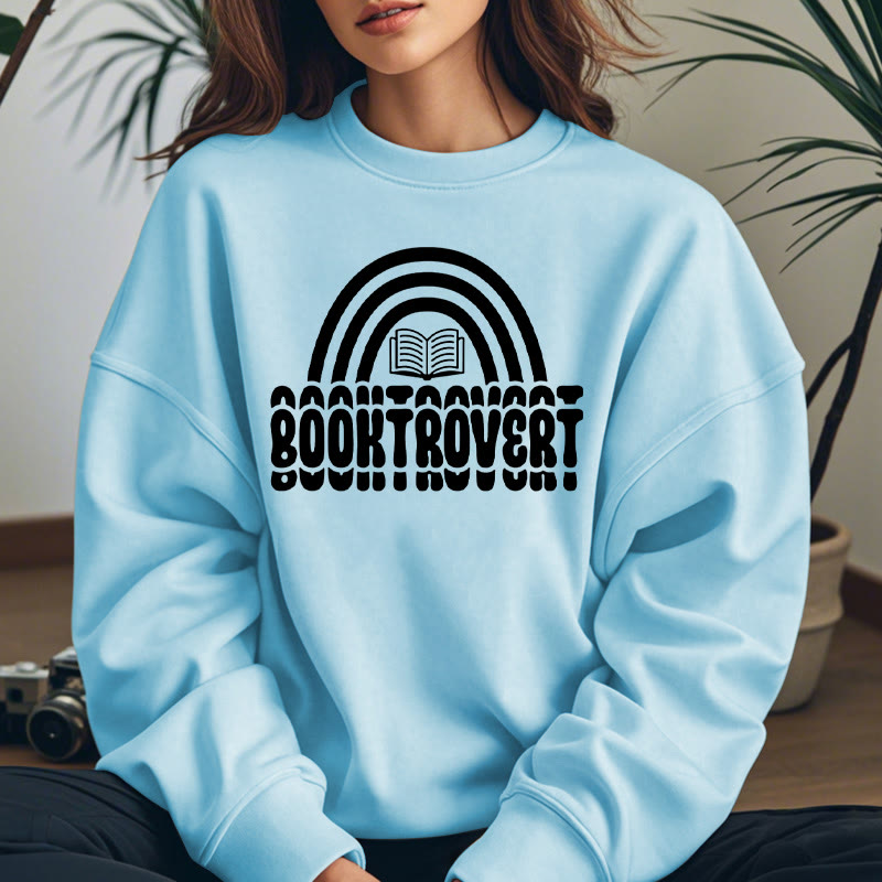 BOOKTROVERT Bookish Womens Crewneck Sweatshirt Pullover