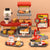 71pcs Artificial Snack Bar With Sound Effects Miniature Fast Food Truck Set