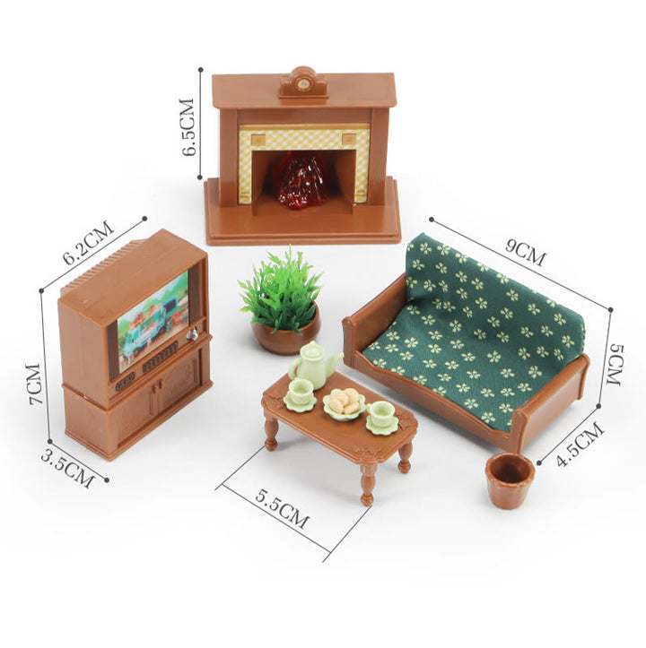 Miniatures home furniture Set Artificial Playing Toys Set For Kids