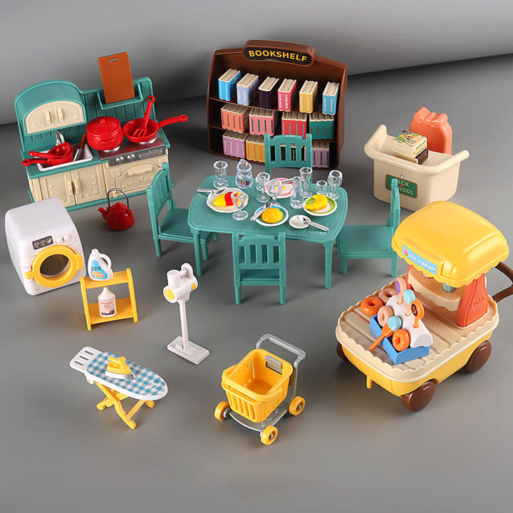 Miniatures home furniture Set Artificial Playing Toys Set For Kids