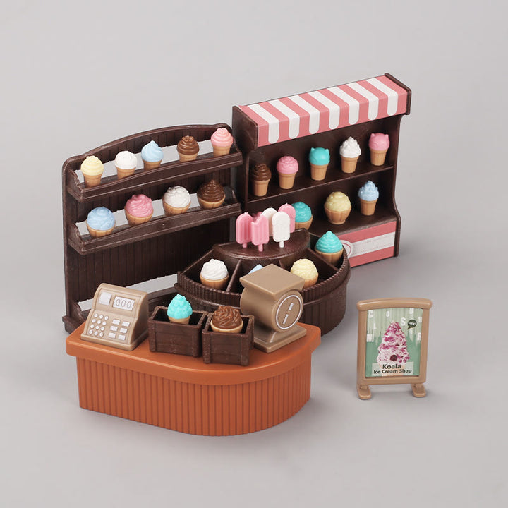 Miniatures Ice Cream Shop Set Artificial Playing Toys Set For Dollhouse