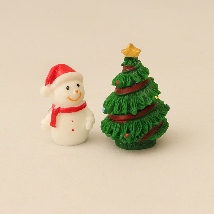 Miniatures Dollhouse Decoration Gingerbread Man Snowman Mini Ornament Scene Accessories