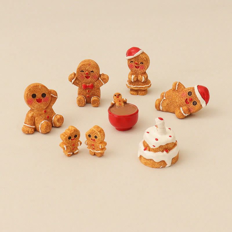 Miniatures Dollhouse Decoration Gingerbread Man Snowman Mini Ornament Scene Accessories