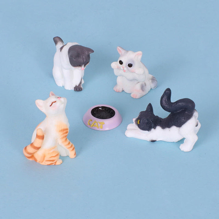 Miniatures Cat Carrier Artificial Cute Kitten Dollhouse Ornaments