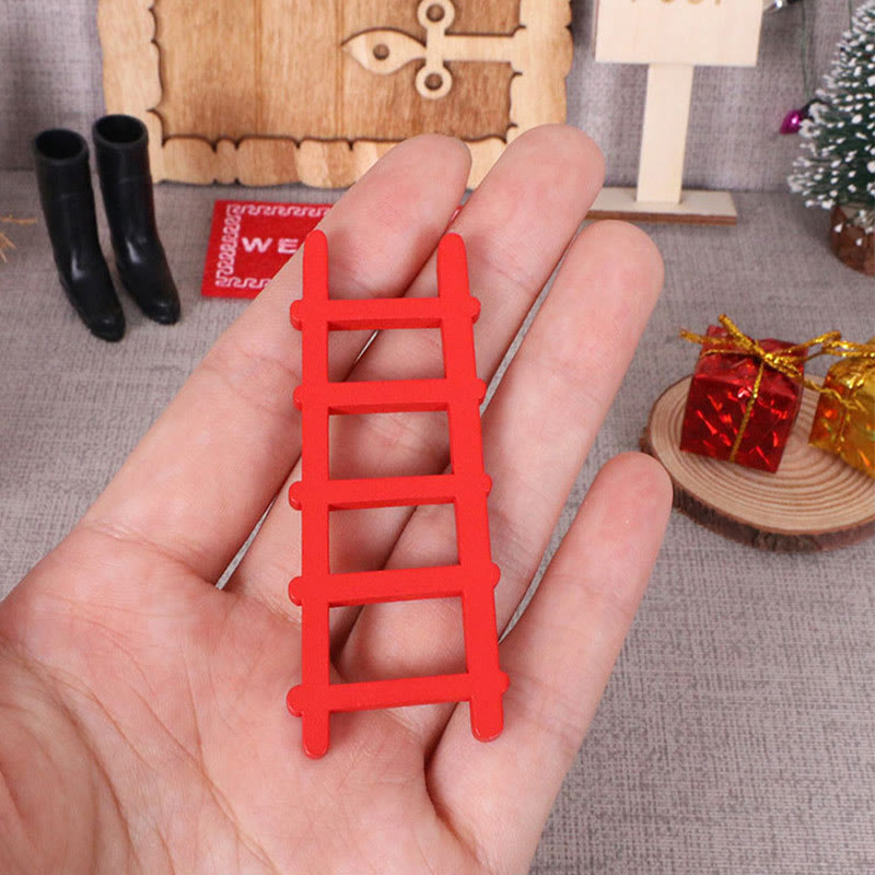 Miniature Christmas Holiday Scene Santa Door Accessory Mini Dollhouse Decoration