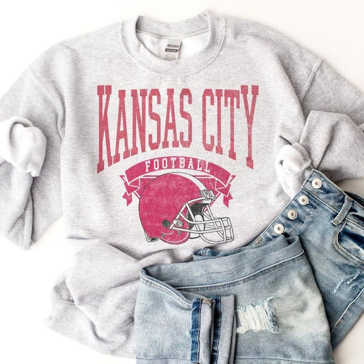 Vintage Unisex Football Crewneck Pullover Sweatshirts