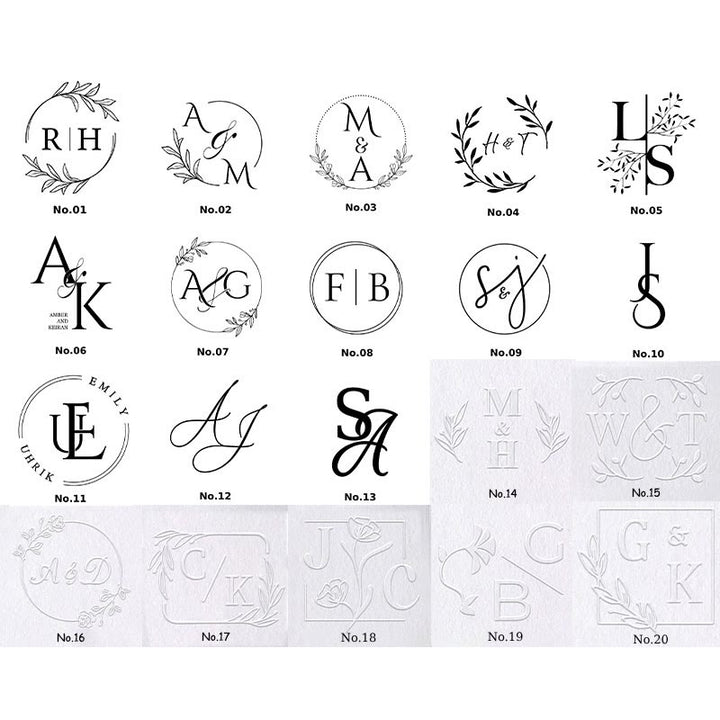 Personalized Monogram Embosser With Initial Letter For Book Lovers