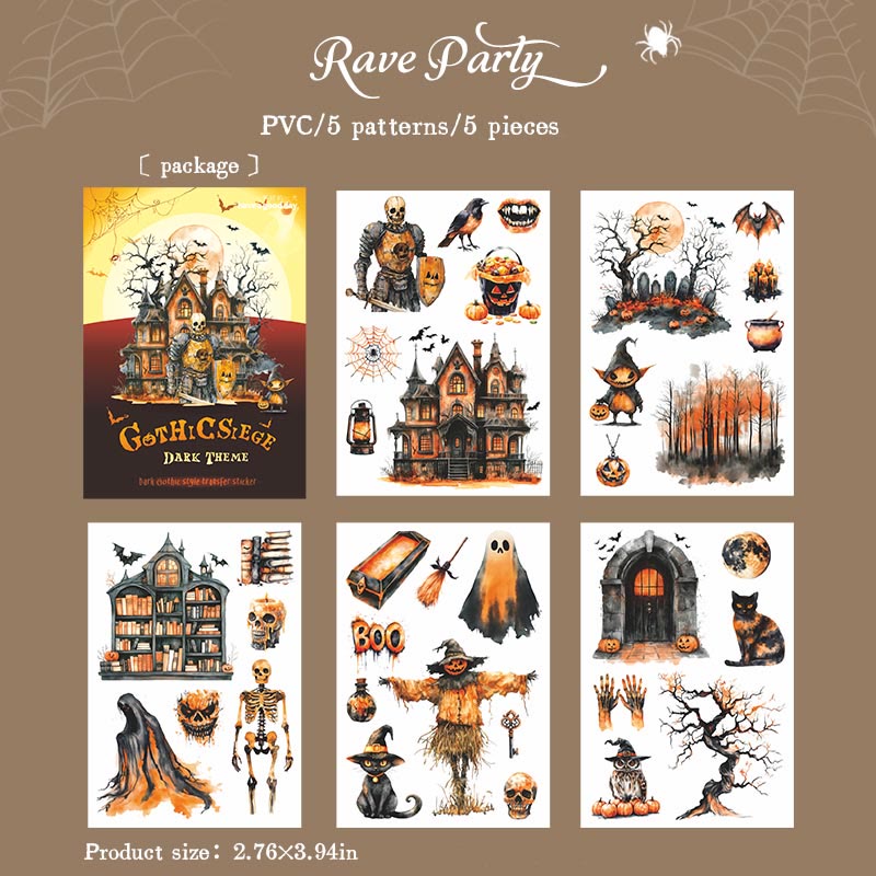 Gothic Siege Series Stickers For Decorative Journaling Crafts