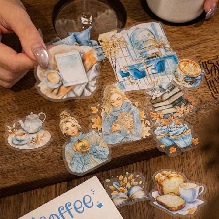 Time With Coffee Series Stickers For Decorative Journaling Crafts