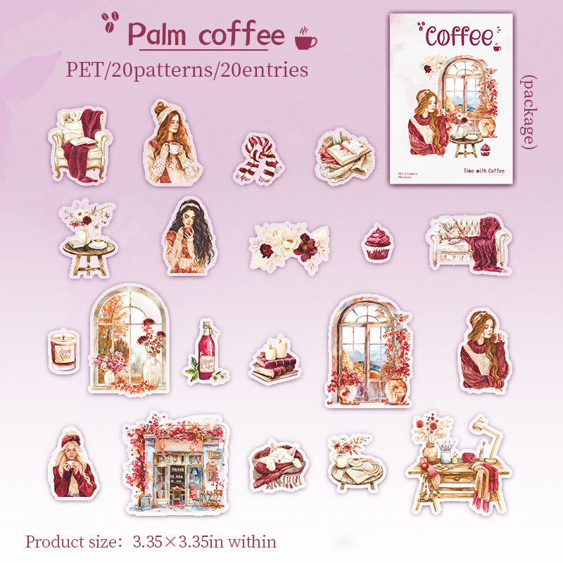 Time With Coffee Series Stickers For Decorative Journaling Crafts