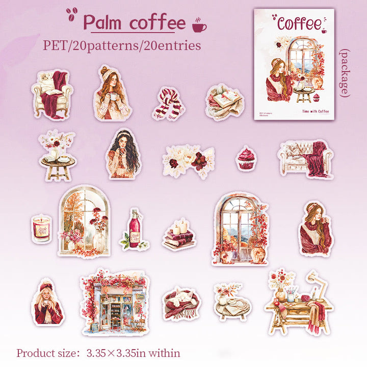 Time With Coffee Series Stickers For Decorative Journaling Crafts