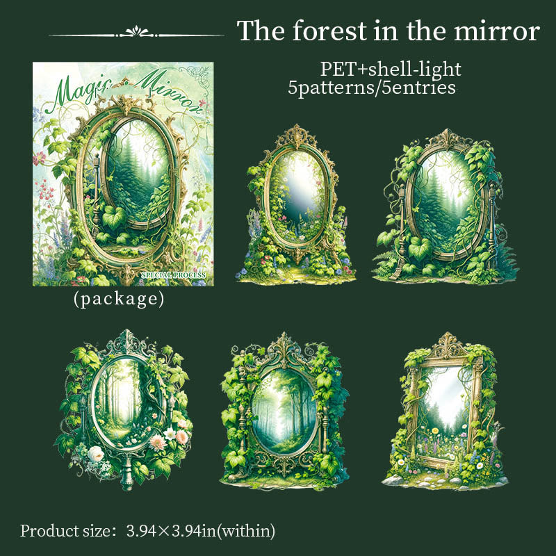 The Magic Mirror Series Stickers For Decorative Journaling Crafts