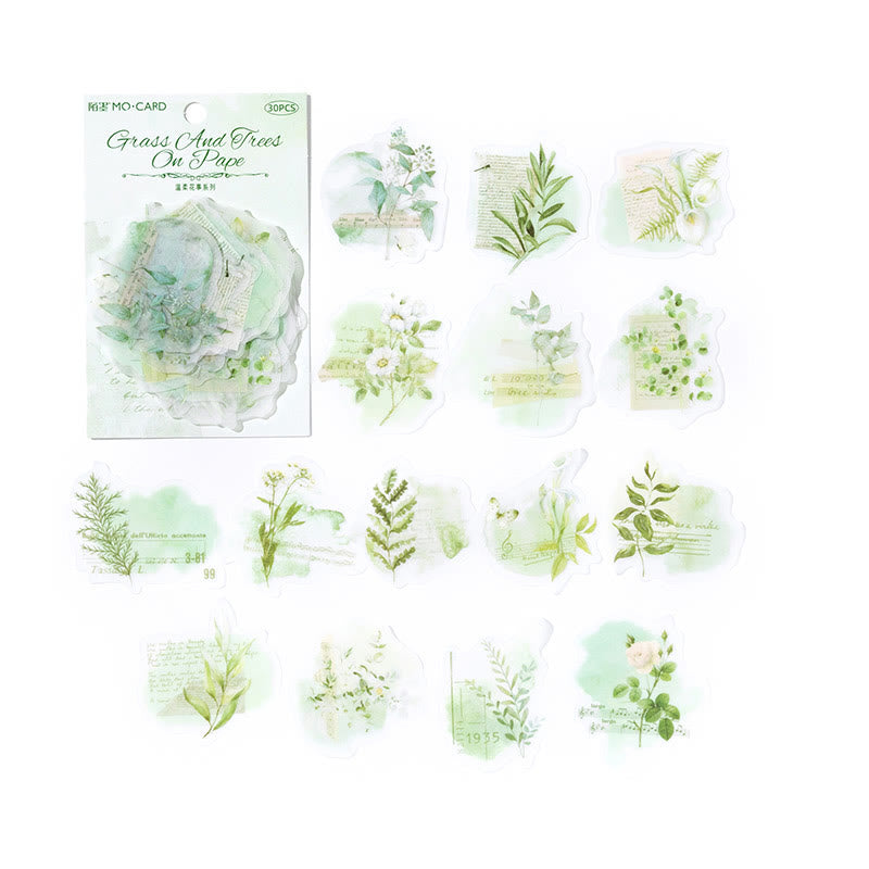 Gentle Flower Series Stickers For Decorative Journaling Crafts