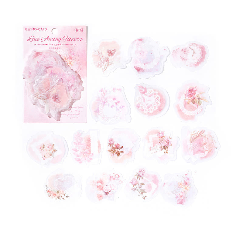 Gentle Flower Series Stickers For Decorative Journaling Crafts