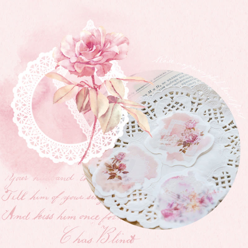 Gentle Flower Series Stickers For Decorative Journaling Crafts