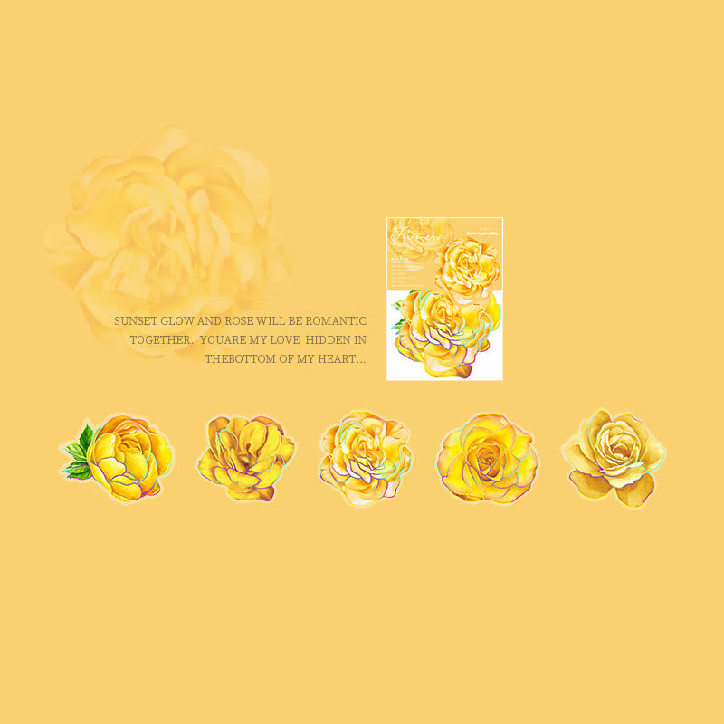 Full Flower Series Stickers For Decorative Journaling Crafts