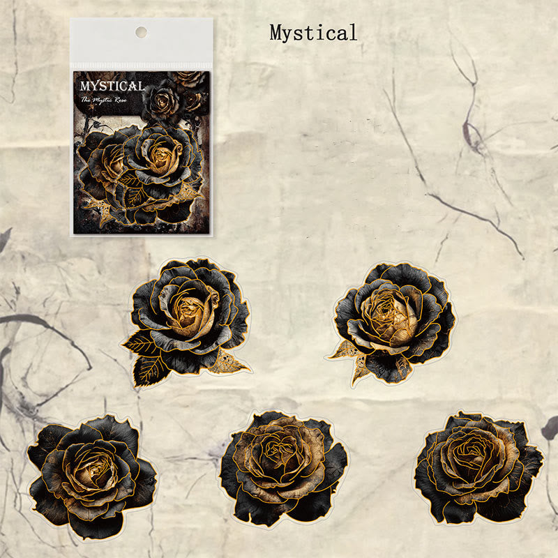 Mystery Rose Series Stickers For Decorative Journaling Crafts